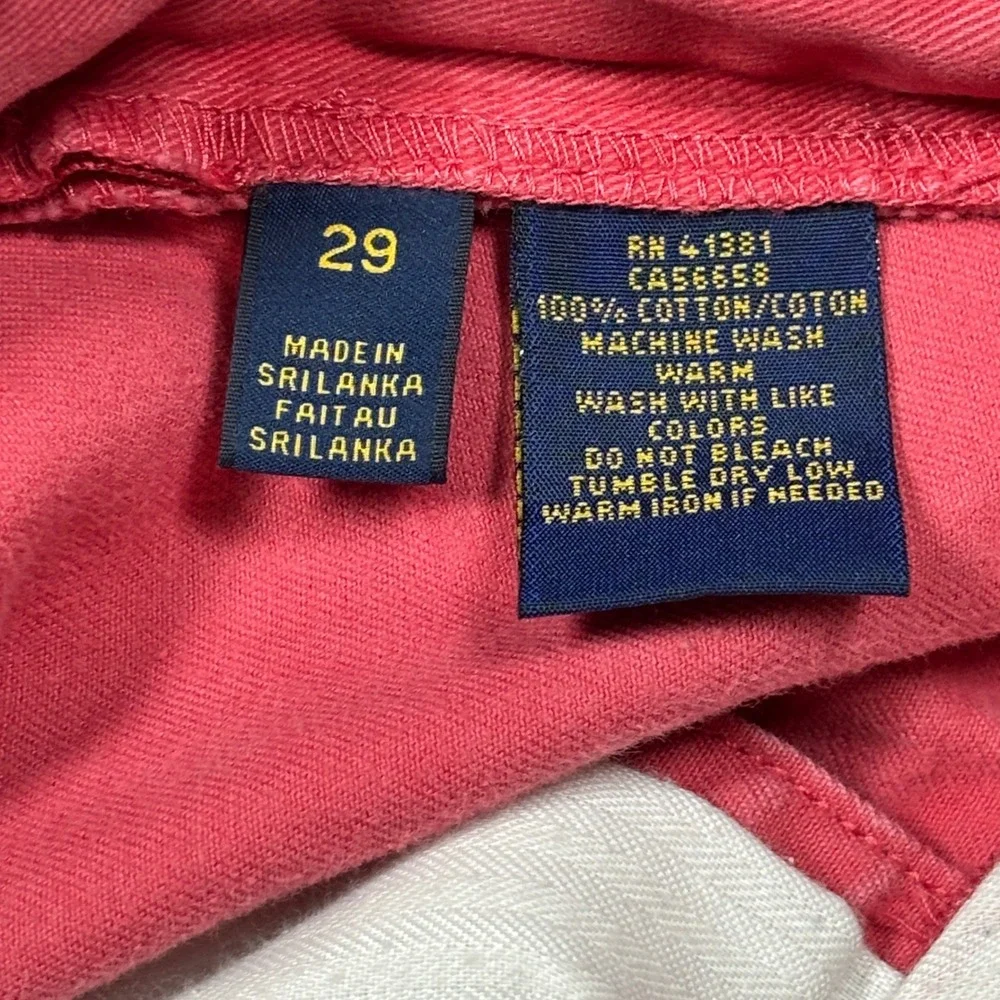 Polo‎ Ralph Lauren Shorts Mens 29 Pink Chino Cotton Twill Flat Front Summer